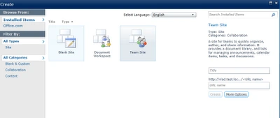 New Site Available Templates