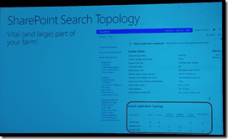 SPC12 slide calling SharePoint Search topology a vital and large part of your farm, with the search topology in Central Administration