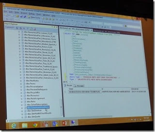 SPC12 demo of SQL Server Management Studio querying SharePoint 2013 content database tables