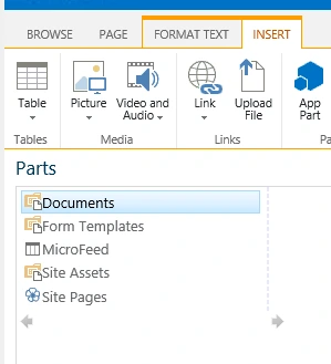 SharePoint 2013 App Part picker listing only Documents, Form Templates, MicroFeed, Site Assets and Site Pages, no Yammer Newsfeed app part