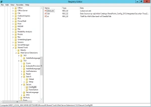SharePoint Server config database connection string