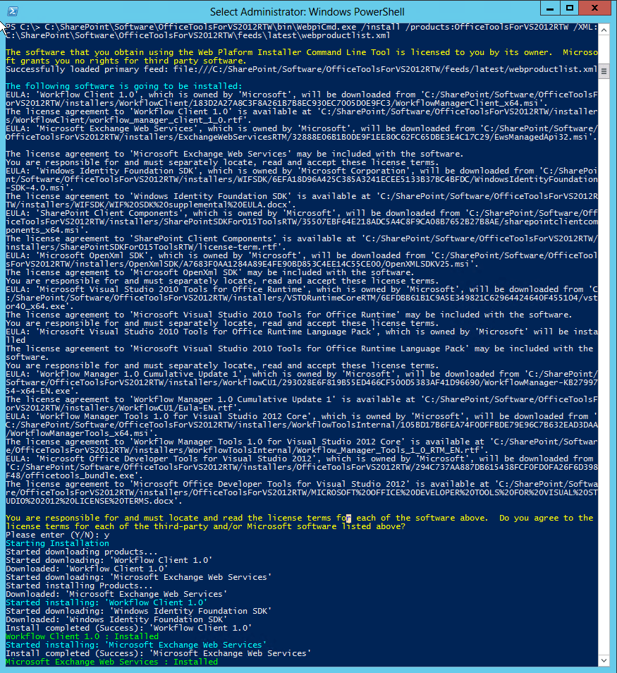 Offline install of Office Developer Tools