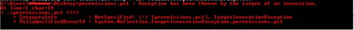 Exception has been thrown by the target of an invocation