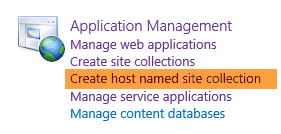 Host Named Site Collection Creator