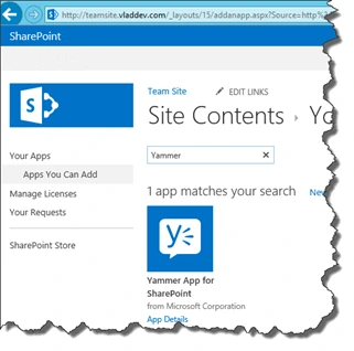Yammer app