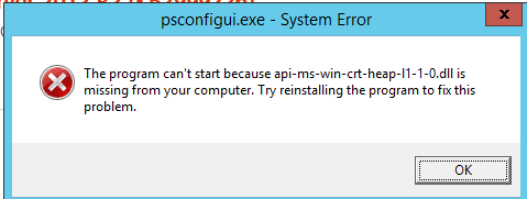 api-ms-win-crt-heap-l1-1-0.dll is missing