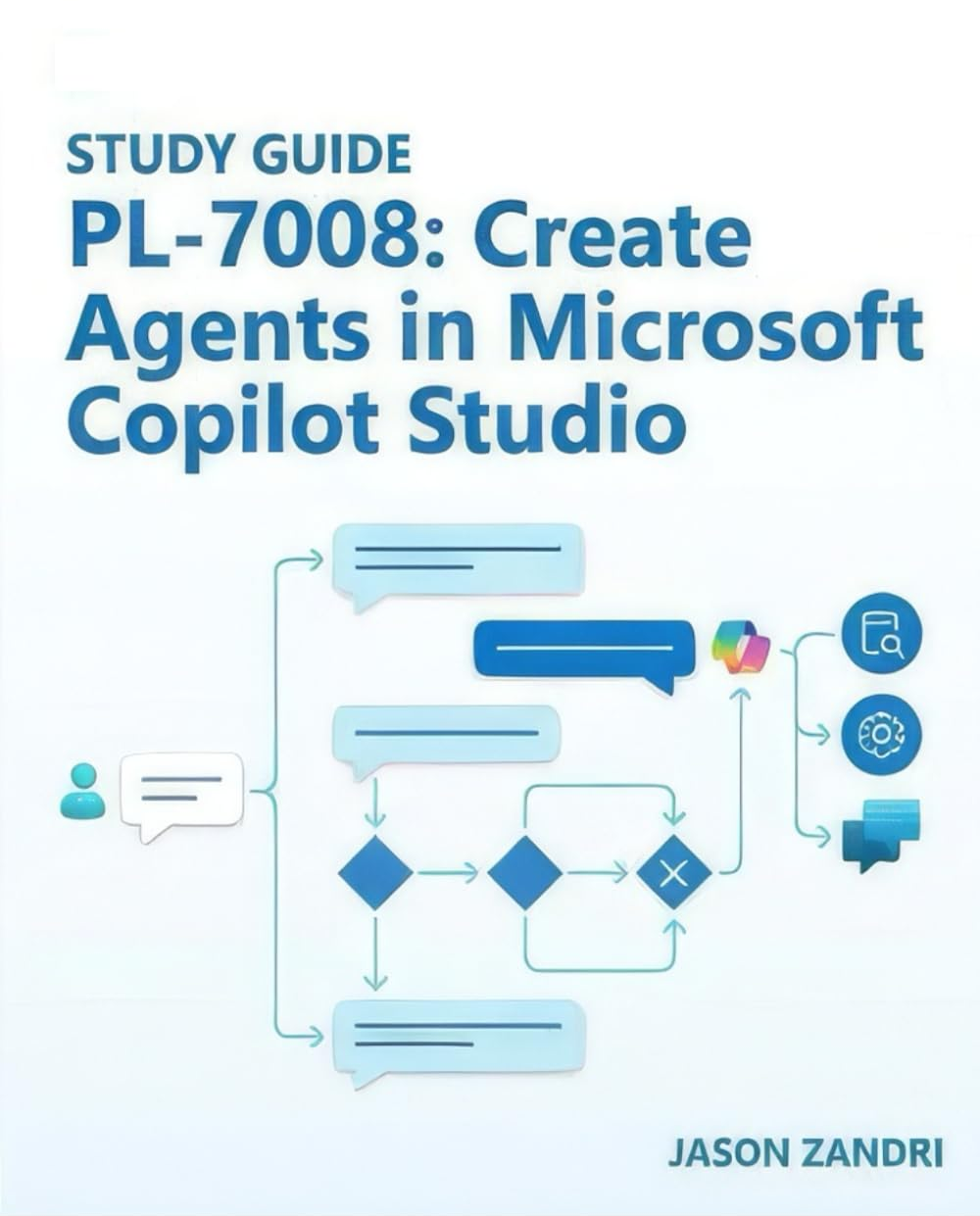 Study Guide for PL-7008: Create Agents in Microsoft Copilot Studio, book cover