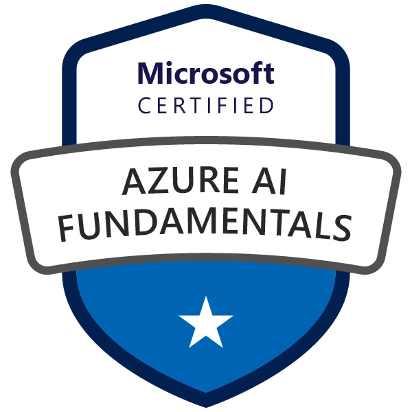 AI-901 Microsoft Azure AI Fundamentals certification badge