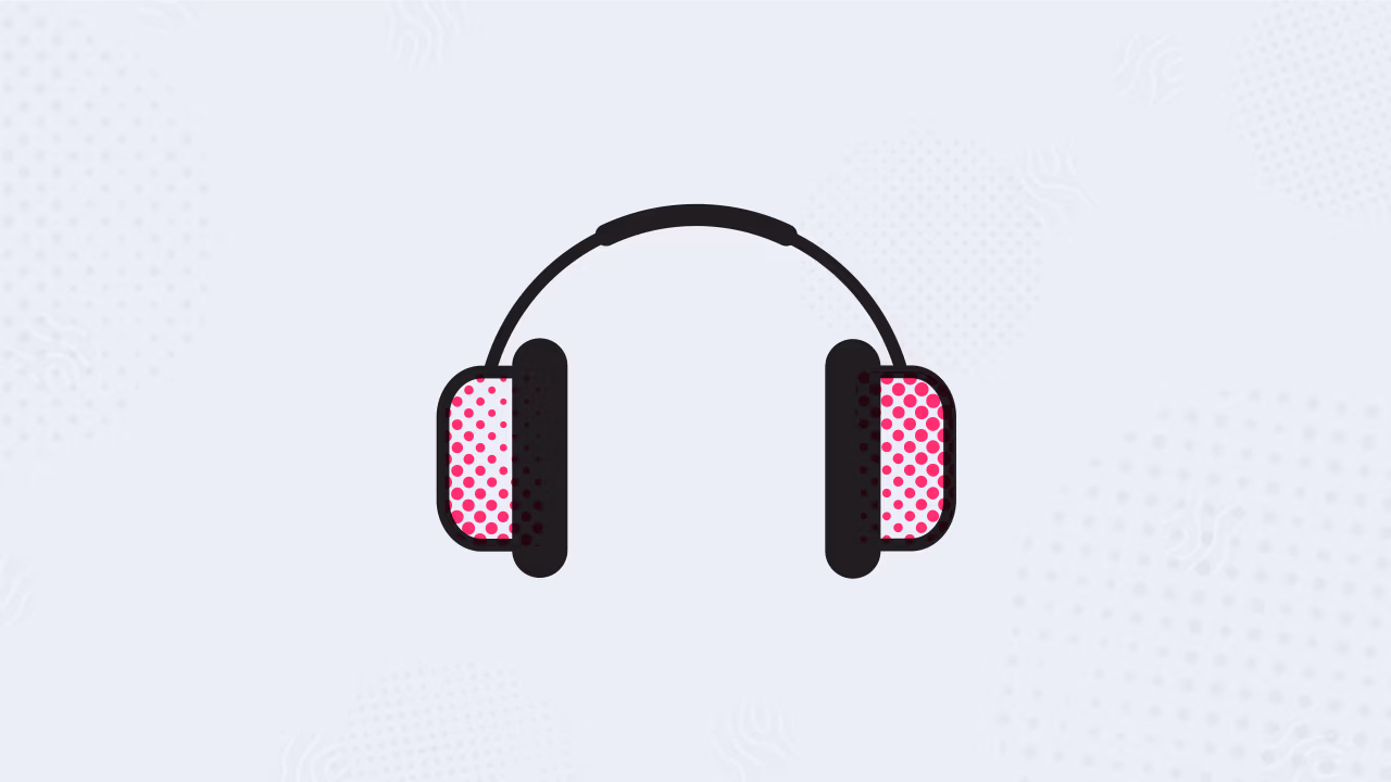 Pluralsight IT Ops Sessions artwork: black headphones with pink dotted ear cups on a light background